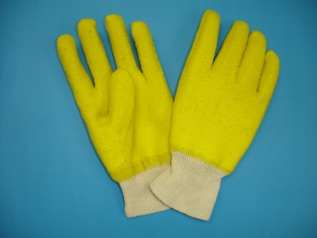 Cotton knitted full latex coated glove